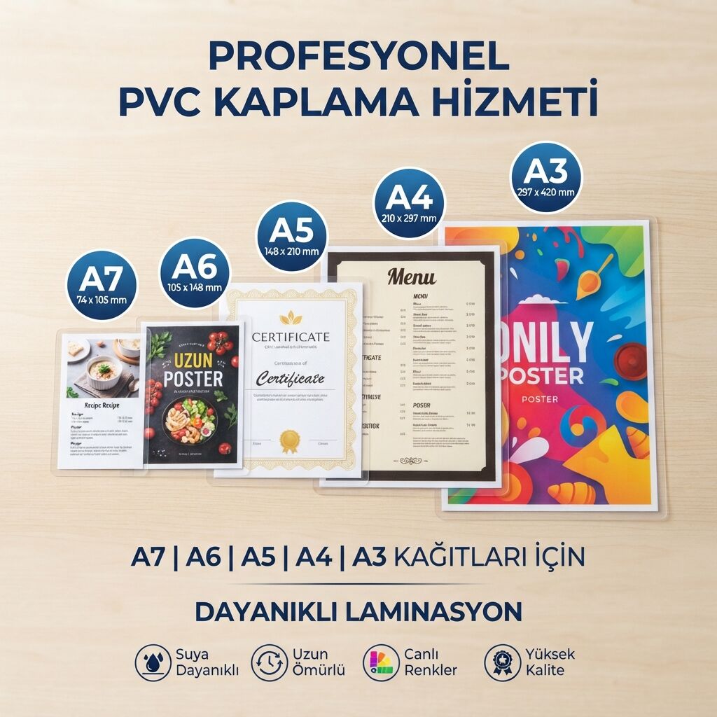 A4 A3 Pvc Kağıt Kaplama