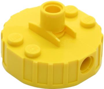 LEGO® Magnet Brick Round 4 x 4 x 2 with 3 Pin Holes 65209c01