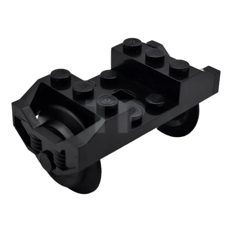 LEGO® Train Wheel RC Holder with 2 Black Train Wheel 2878c02