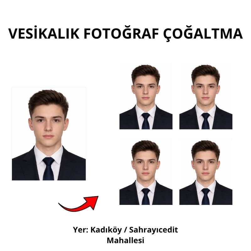 Vesikalık & Biyometrik Fotoğraf Çoğaltma | 25 TL