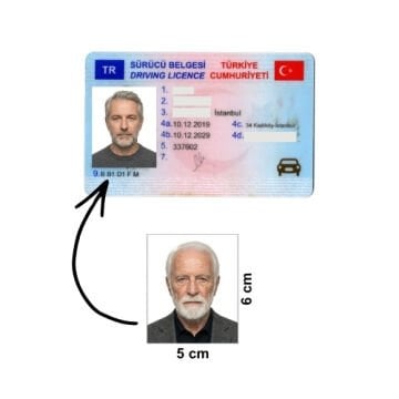 Ehliyet İçin Biyometrik Fotoğraf - 25 TL
