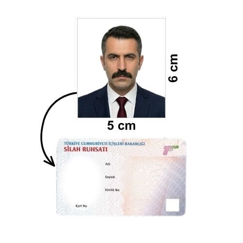 Silah Ruhsatı Biyometrik Fotoğraf - 25 TL | Sahrayıcedit
