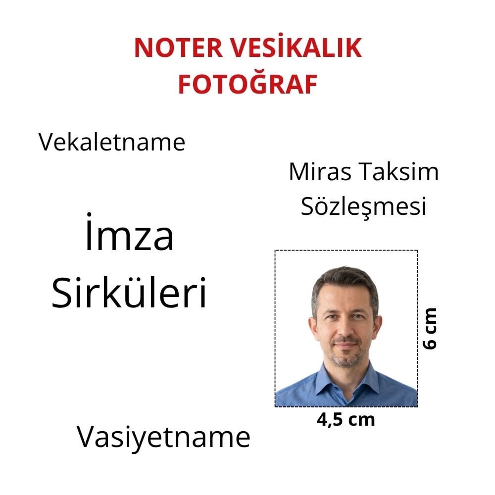 Noter Biyometrik & Vesikalık Fotoğraf - 25 TL