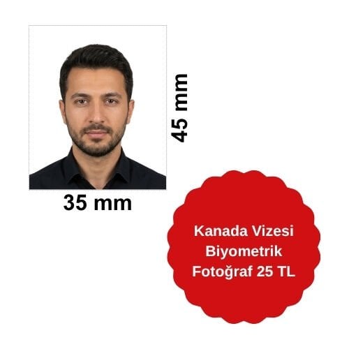 Kanada Vizesi Biyometrik Fotoğraf 35x45 mm